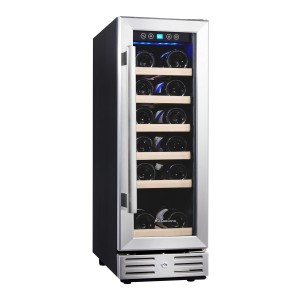 12'' 2.2 Cu.Ft 18 Bottle Built-In Wine Cooler With Stainless Steel Glass Door